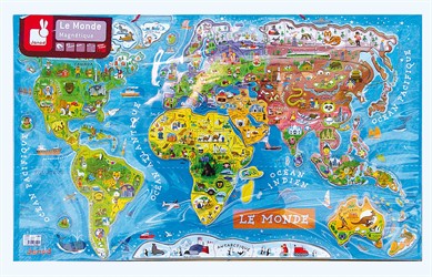 PUZZLE DU MONDE  MAGNETIQUE JANOD