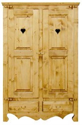 ARMOIRE 2 PORTES COEUR