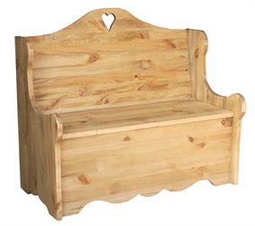 BANC COFFRE 120 CM COEUR *SANS COUSSIN* 