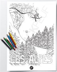 Coloriage Les Alpes