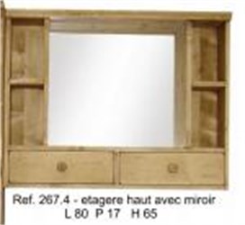 Etagère de Salle de bains avec Miroir